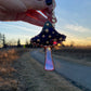 Blue Mushroom Stained Glass Ornament