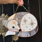 Large Celestial Pink Fox Stained Glass Suncatcher