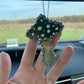 Green Mushroom and Turtle Stained Glass Charm