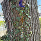 Blue Iridescent and Gold Sun and Moon Suncatcher