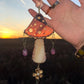Purple Mushroom Stained Glass Suncatcher
