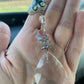 Green Mushroom and Turtle Stained Glass Charm