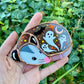 Mini Ghosts and Bats Opossum Stained Glass Suncatcher