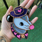 Mini Purple Cowboy Opossum Stained Glass Suncatcher