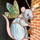 White Fairy Rat Stained Glass