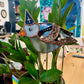 Wizard Pigeon Stained Glass Planter Stake