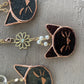 Brown Cat Stained Glass Charm