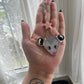 Light Pink Star Opossum Stained Glass Charm