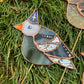 Wizard Pigeon Stained Glass Planter Stake