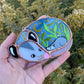 Sleepy Opossum with Baby. Mini Suncatcher Ornament