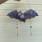 Purple Haze Wizard Bat Stained Glass Suncatcher