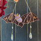 Dusty Purple Wizard Bat Stained Glass Suncatcher