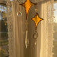 Moon and Stars Stained Glass Suncatcher