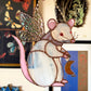 White Fairy Rat Stained Glass
