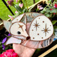 Large Celestial Pink Fox Stained Glass Suncatcher