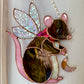 Dichroic Fairy Rat Stained Glass Suncatcher
