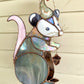Acorn Wizard Opossum Stained Glass Suncatcher
