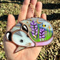 Sleepy Lavender Opossum Stained Glass Mini
