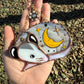 Sleepy Gold Moon Opossum Stained Glass Mini