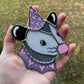 Purple and Pink Lovely Opossum Mini Stained Glass Suncatcher