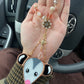 Ornate Opossum Stained Glass Car Charm
