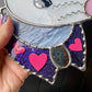 Pink and Purple Cowboy Opossum Stained Glass Suncatcher