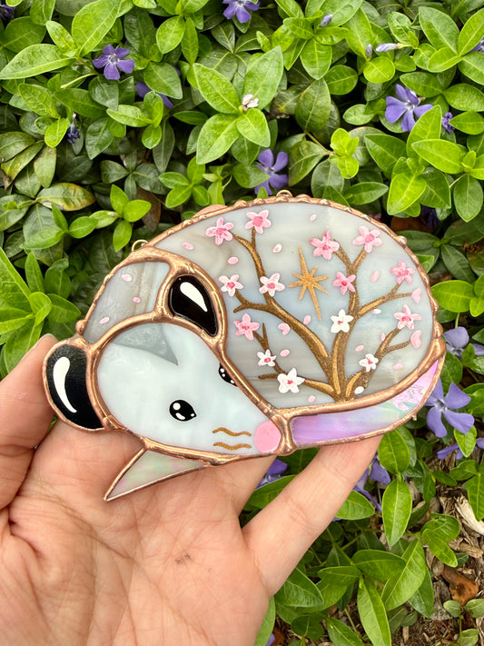 Mini Star Cherry Blossom Opossom Stained Glass