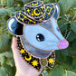 Celestial Cowboy Opossum Stained Glass Suncatcher