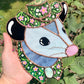 Midsummer Cowboy Opossum Stained Glass Suncatcher