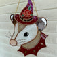 Rose Witch Opossum Stained Glass Suncatcher
