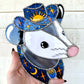 Celestial Cowboy Opossum Stained Glass