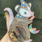 Winter Wizard Opossum Stained Glass Suncatcher