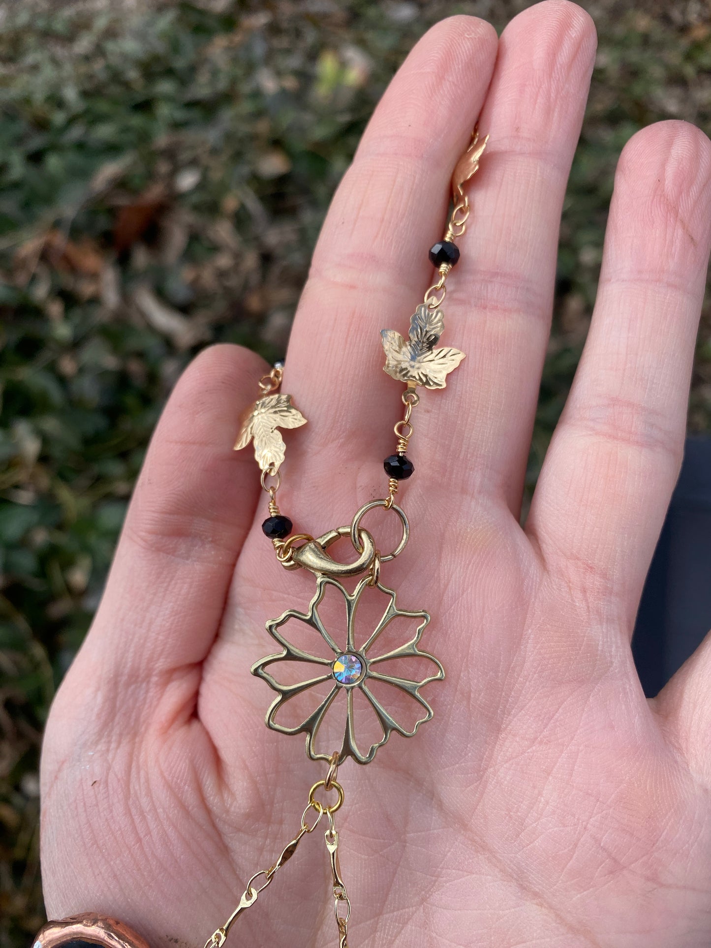Enchanted Fairy Opossum Stained Glass Charm