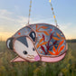 Sleepy Fall Opossum Mini Suncatcher Ornament