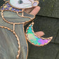 Winter Wizard Opossum Stained Glass Suncatcher