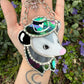 Green/Purple Cowboy Purse Opossum