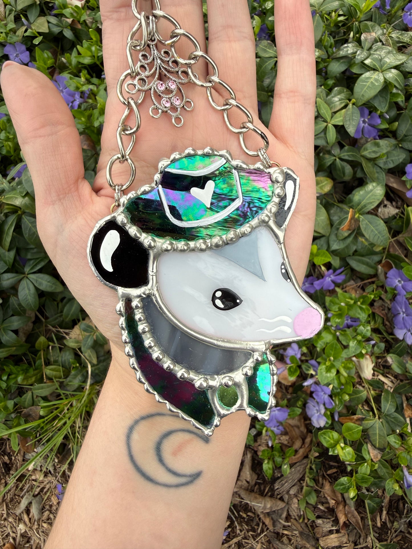Green/Purple Cowboy Purse Opossum