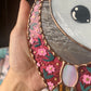 Pink Flower Cowboy Opossum Stained Glass Suncatcher