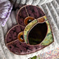 ( has small crack) Lilac Frog Stained Glass Suncatcher