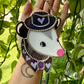 Mini Purple Heart Cowboy Opossum Stained Glass