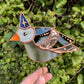 Wizard Pigeon Stained Glass Planter Stake