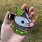 Green Lovely Opossum Mini Stained Glass Suncatcher