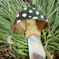 Forest Green Mushroom Stained Glass Suncatcher