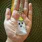 Green Ghost Car Charm
