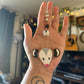 Pearl Ghost Opossum Car Charm