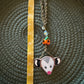 Jack-o’-lantern Opossum Car Charm