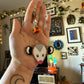 Jack-o’-lantern Opossum Car Charm