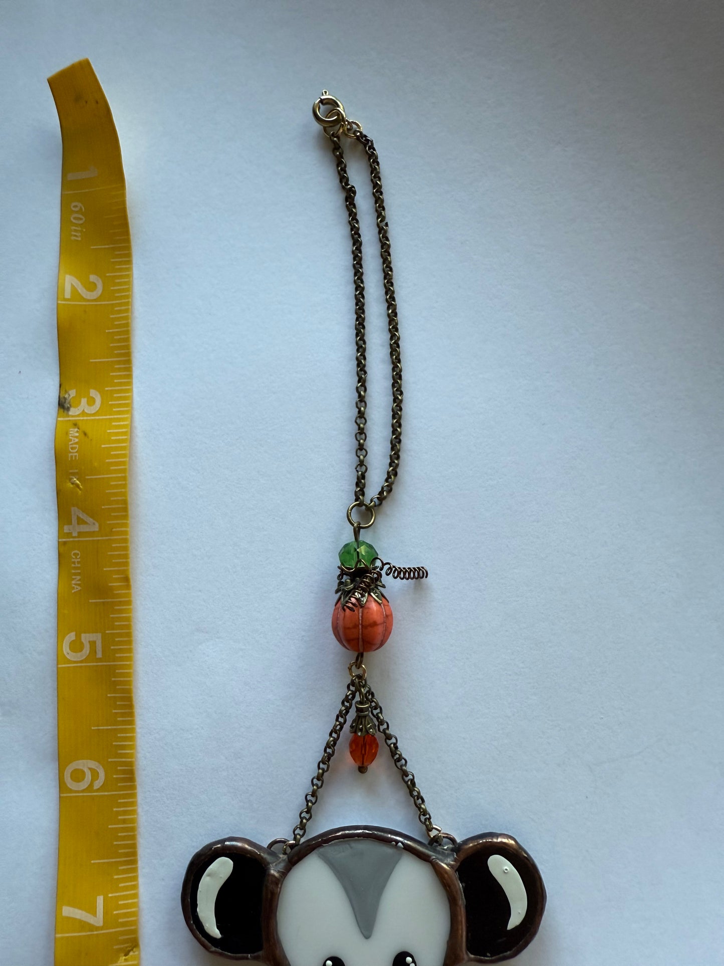 Pumpkin Opossum Car Charm