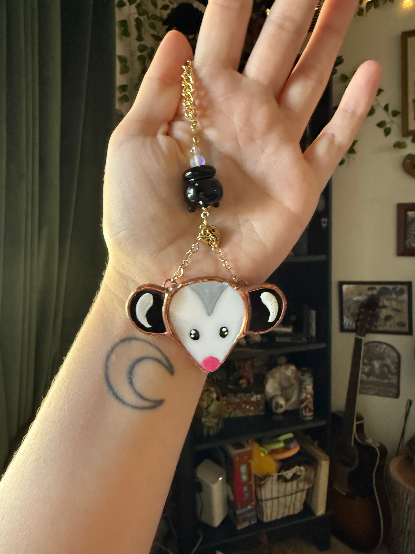 Cauldron Opossum Car Charm
