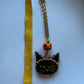 Black Cat and Jack-o’-lantern Car Charm